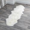 Natural Double White Sheepskin Rug