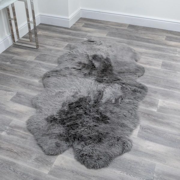 Grey Quad Sheepskin Rug