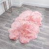 RUG-4PELT-PINK Pink Blush Quad Sheepskin Rug