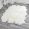 Natural White Sextuple Sheepskin Rug