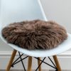 Sheepskin Round Chair Pad Taupe Taupe Round Sheepskin Chair Pad