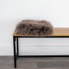 Taupe Square Sheepskin Chair Pad