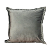 Grey Velvet Cushion – Feather Filled