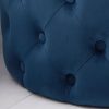 eFvUEFgA Blue Mystique Tufted Velvet Pouffe