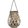 18727.jpg Small Wicker Bulbous Lantern