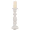 Matt White Large Ceramic Column Candle Holder