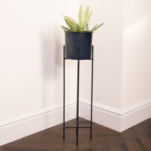 Stilts Navy Blue Plant Holder (83cm)