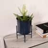 Stilts Navy Blue Plant Holder (30cm)