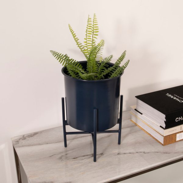 Stilts Navy Blue Plant Holder (30cm)