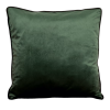 Green Piped Velvet Cushion Cover