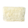 CUS30-SHEEP-NAT-WHITE Natural Long Hair Sheepskin Cushion