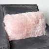 Pink Long Hair Sheepskin Cushion