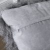 Grey Curly Sheepskin Cushion Square