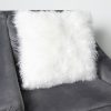 Natural Curly Sheepskin Cushion Square