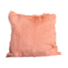 Salmon Pink Goatskin Cushion Square
