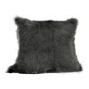Smoke Grey Goatskin Cushion Square