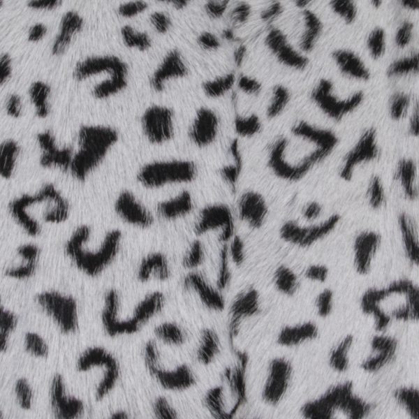 Grey Leopard Goatskin Print Cushion Long
