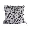 Grey Leopard Goatskin Print Cushion Square