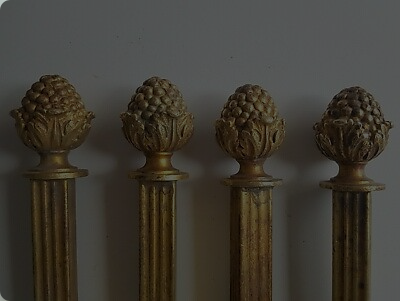 Large Silver Pinecone Finial