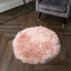 Pink Circle Sheepskin Rug
