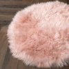 Pink Circle Sheepskin Rug