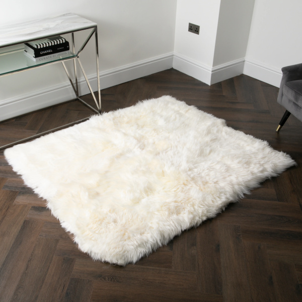 Natural Rectangle Sheepskin 130 x 150cm