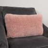 Pink Short Pile Sheepskin Cushion Long