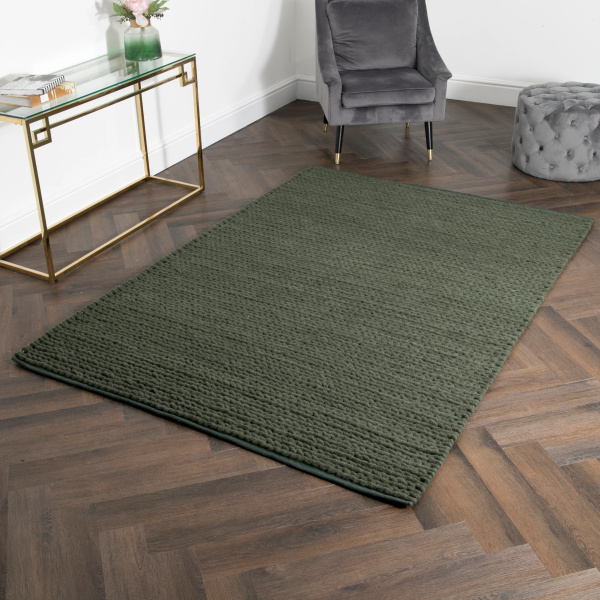 Green Knitted Rug (3 Sizes)