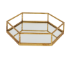 Gold Hexagon Set of Two Trays