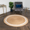 Striped Round Jute Rug
