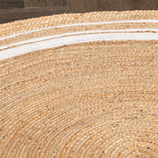 Striped Round Jute Rug