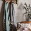 Herringbone Wool Throw Grey