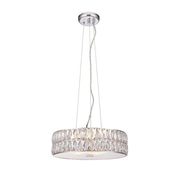Vanessa Chrome Plated Small Round Pendant Light