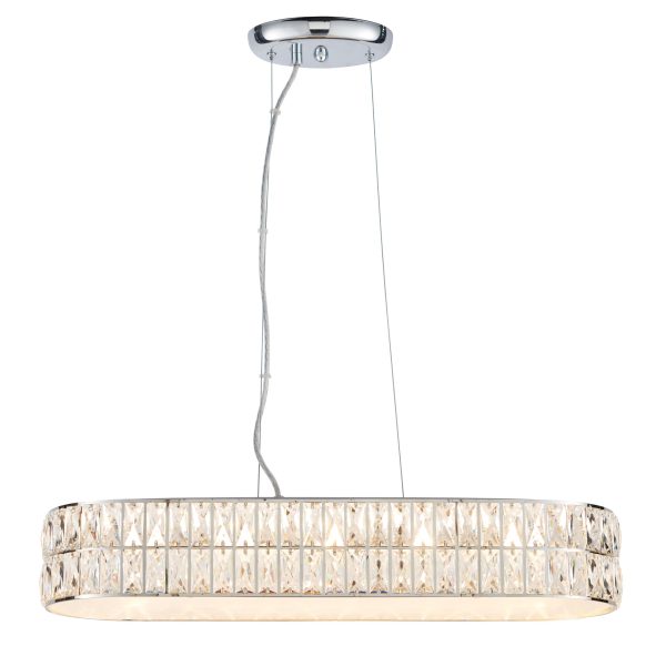 Vanessa Chrome Plated Small Stadium Pendant Light