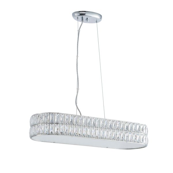 Vanessa Chrome Plated Small Stadium Pendant Light