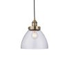 Harper Antique Brass and Glass Pendant Light