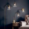 Harper Antique Brass and Glass Pendant Light