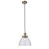 Harper Antique Brass and Glass Pendant Light