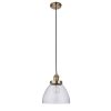 Harper Antique Brass and Glass Pendant Light