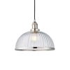 Harper Bright Nickel and Glass Pendant Light