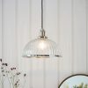 Harper Bright Nickel and Glass Pendant Light