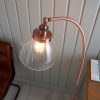 Harper Aged Copper and Glass Floor Lamp