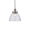 Harper Brushed Silver and Glass Pendant Light