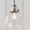 Harper Brushed Silver and Glass Pendant Light
