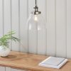 Harper Brushed Silver and Glass Pendant Light