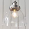 Harper Brushed Silver and Glass Pendant Light