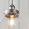 Harper Brushed Silver and Glass Pendant Light