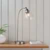Harper Brushed Silver and Glass Table Lamp