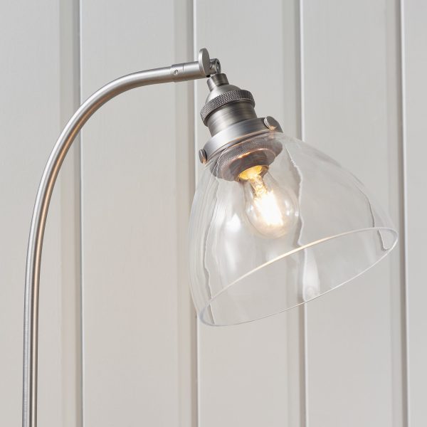 Harper Brushed Silver and Glass Table Lamp