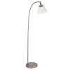 Harper Brushed Silver and Glass Floor Lamp